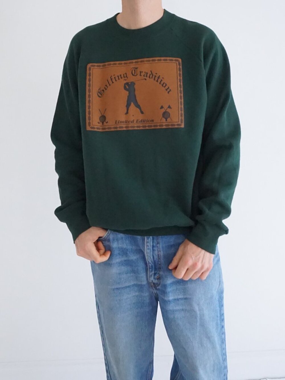 VTG Fruit of the Loom Green Golfing Tradition Limited Edition Golf Sweater XXL